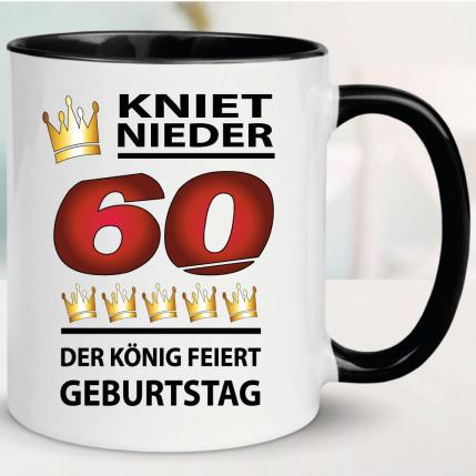 Tasse Geburtstag der Schwarz 60 Schwarz