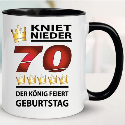 Tasse Geburtstag der Schwarz 70 Schwarz