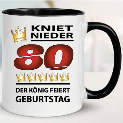 Tasse Geburtstag der Schwarz 80 Schwarz