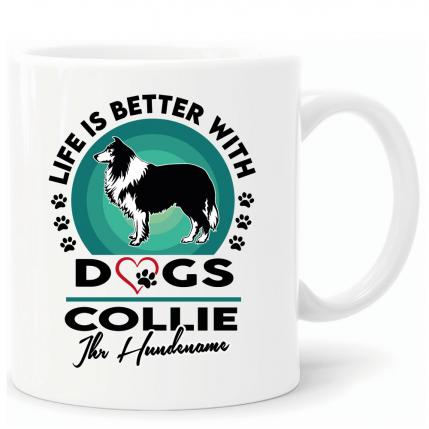 Tasse mit Hund personalisiert Colie