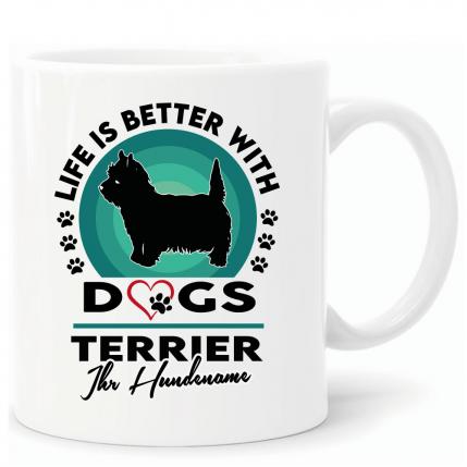 Tasse mit Hund personalisiert Terrier