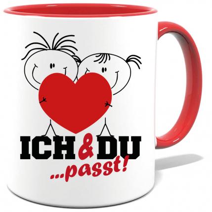 Tasse bedruckt mit Ich und Du