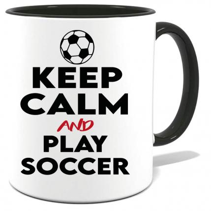 Tasse Keep Calm Spiele Fussball