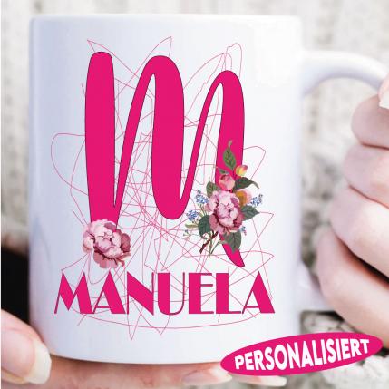 Personalisiert Buchstabe mit Bumen