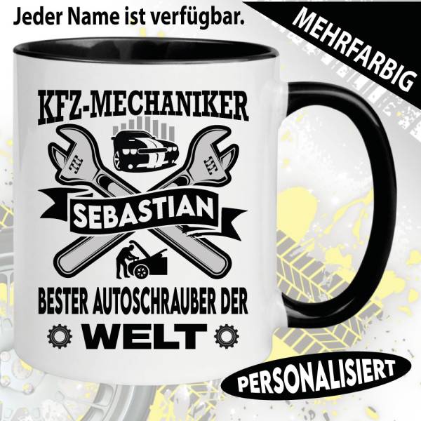 Tasse KFZ Mechaniker Personalisiert Autoschrauber