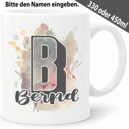 Tasse mit Buchstabe und Name Personalisiert