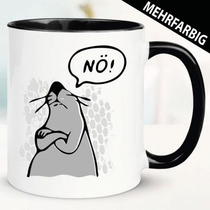 Ratte sagt Nope – Nö. Comic Sprechblase auf der Tasse.