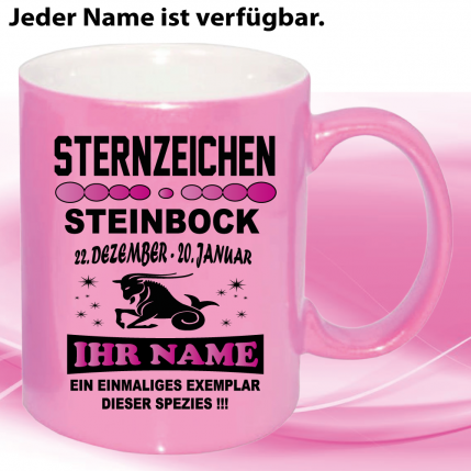 Steinbock Metallic Effekt Tassen