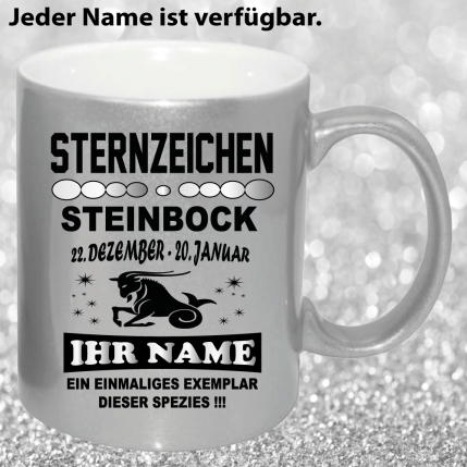 Steinbock Metallic Effekt Tassen