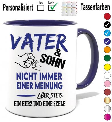 Tasse Vater und Sohn Nicht immer einer Meinung