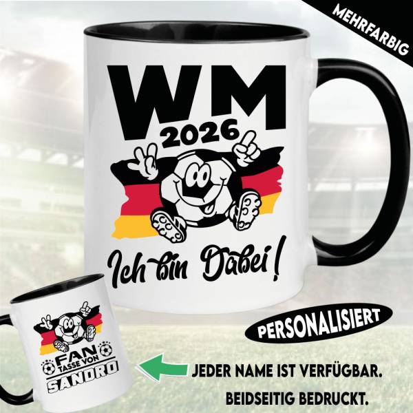 Tasse Deutschland Fußball WM 2026 Personalisiert