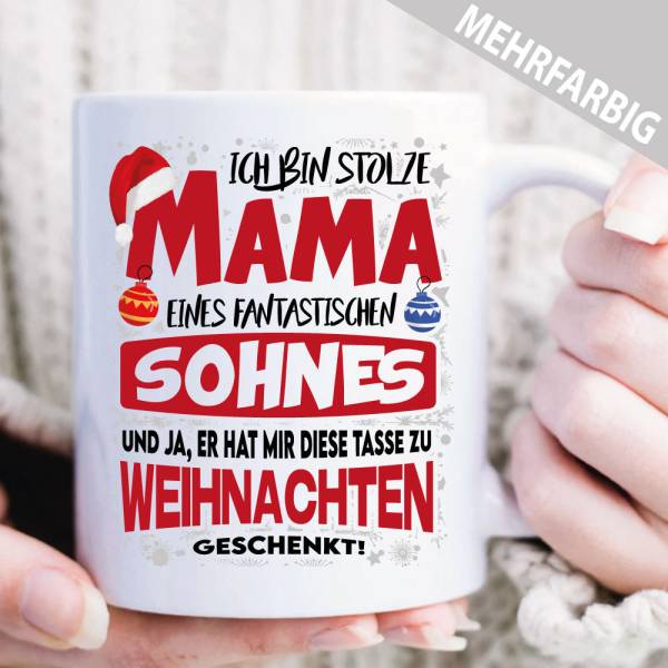 Tasse-Weihnachten-Weihnachtstasse-Mama-fantastischer-Sohn