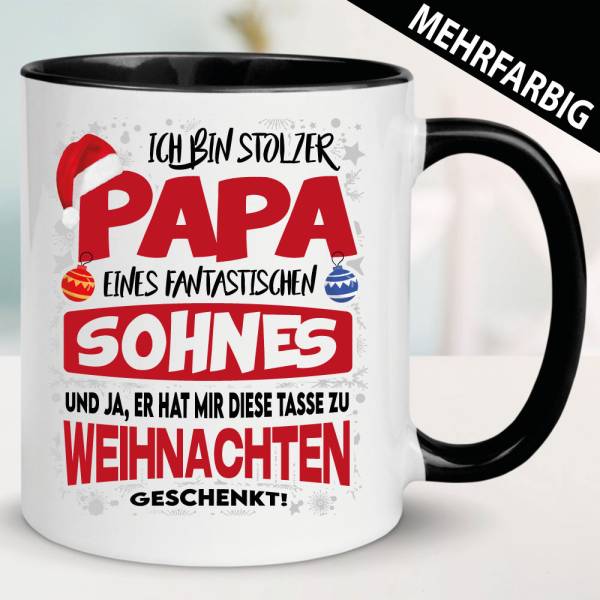 Tasse-Weihnachten-Weihnachtstasse-Papa-fantastischer-Sohn