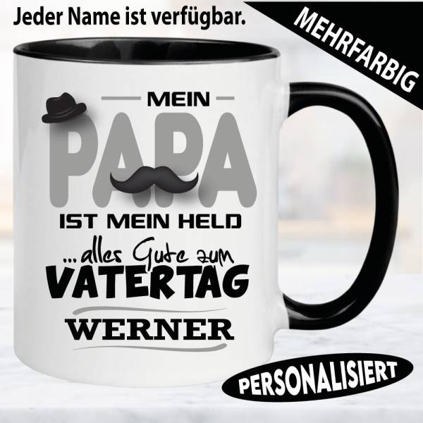 Tasse Vatertag bester Papa Held