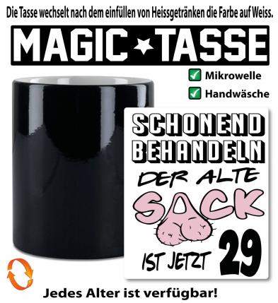 Zaubertasse Der Alte Sack zum Geburtstag