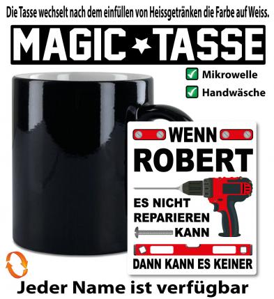 Zauber/ Magic Tasse mit Name Personalisiert Bohrmaschine