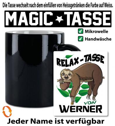 Zauber/ Magic Tasse mit Name Personalisiert Relax Tasse