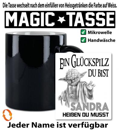 Zauber/ Magic Tasse mit Name Personalisiert Yoda