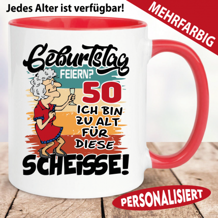 Lustige Tasse für die Rentnerin