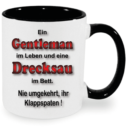 Sprüche Tasse Mann Gentleman