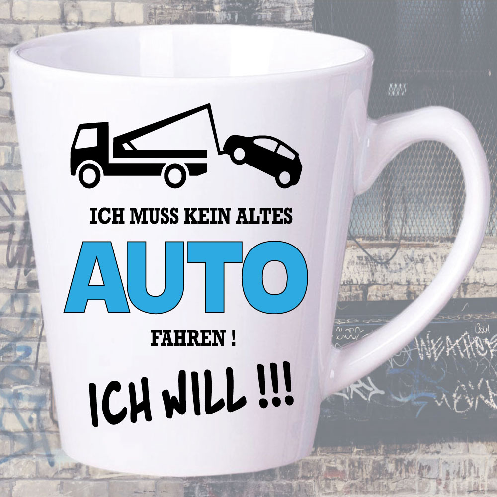 Tasse für Autofahrer Altes Auto fahren