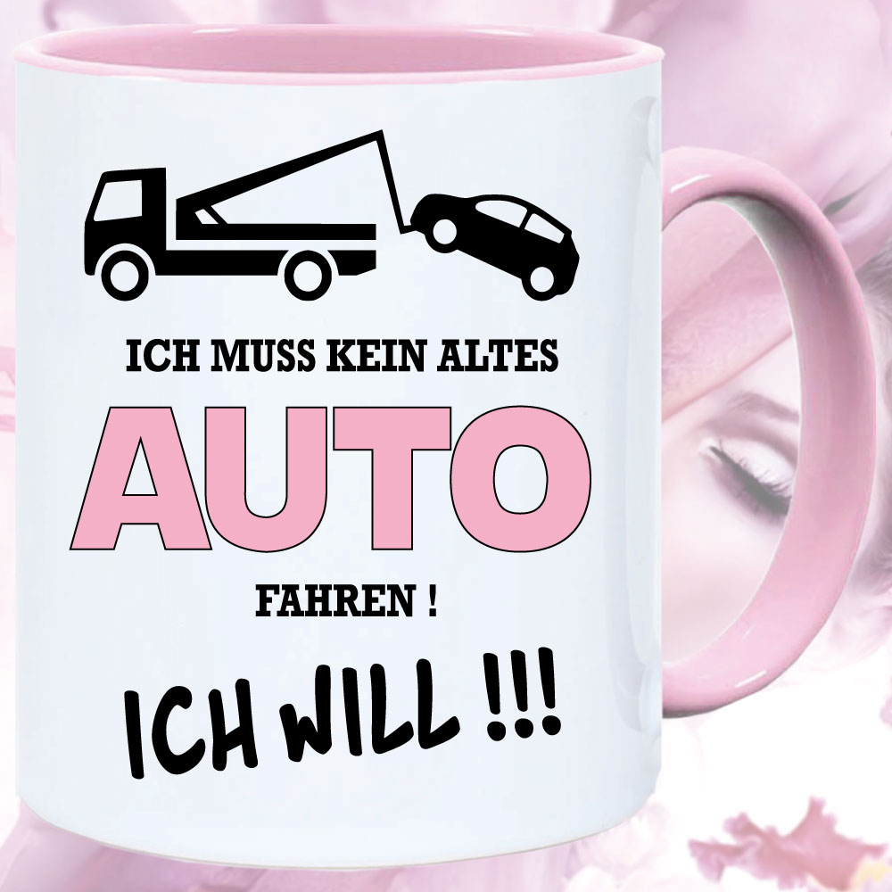 Tasse für Autofahrer Altes Auto fahren