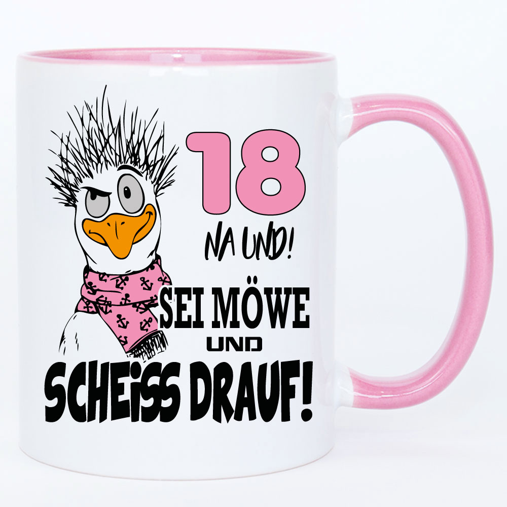 Bunte Geburtstagstassen Wir scheißen auf das Alter.