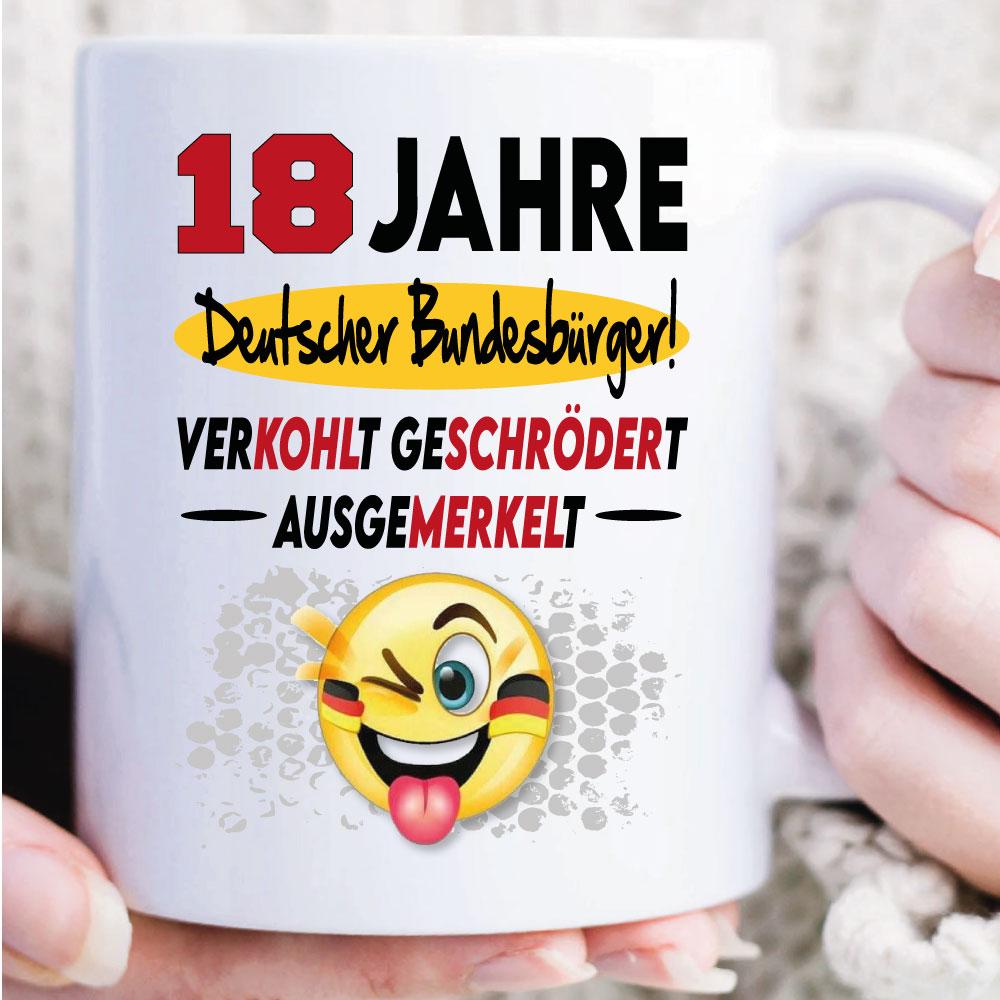 Tasse Geburtstag Bundesbürger 18 Weiss