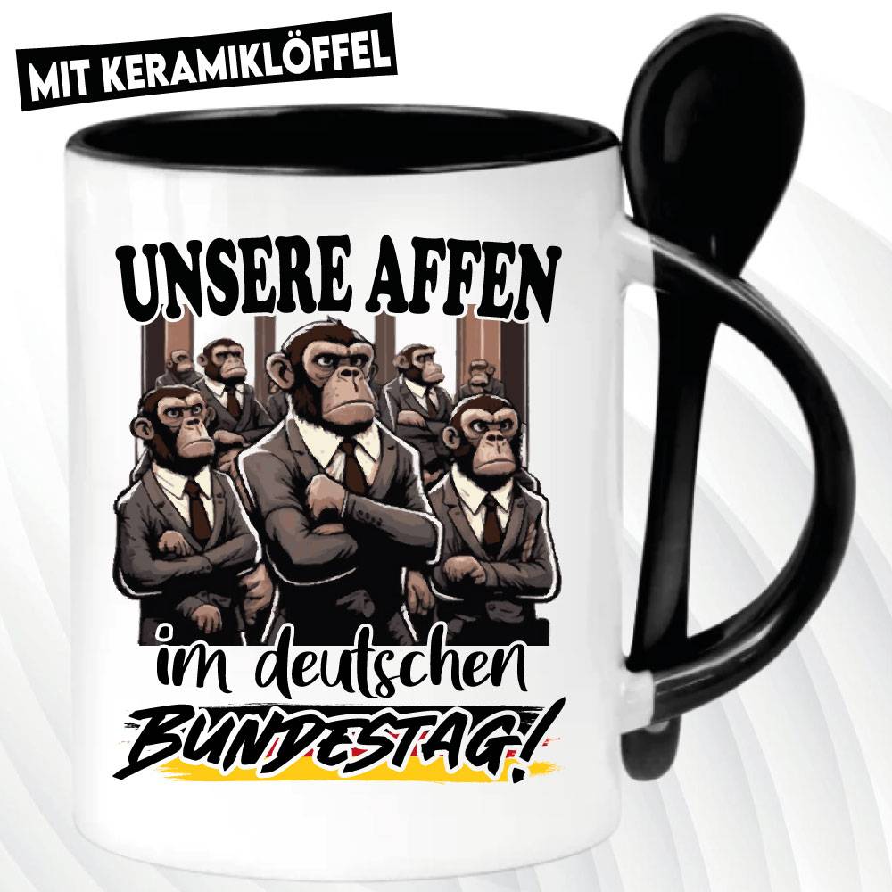 Löffeltasse Schwarz 330ml