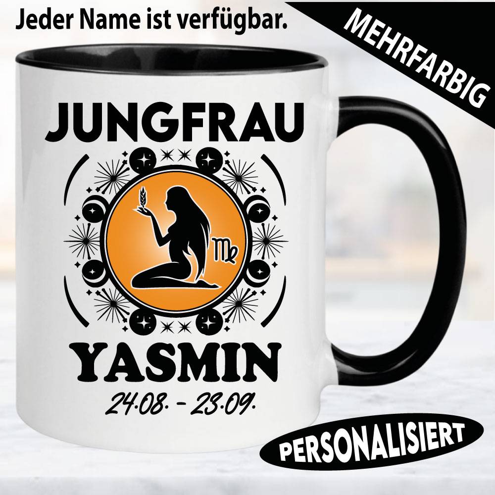 Tasse-Astrologie-Sternzeichen-Jungfrau-Personalisiert-Name-Geburtstag