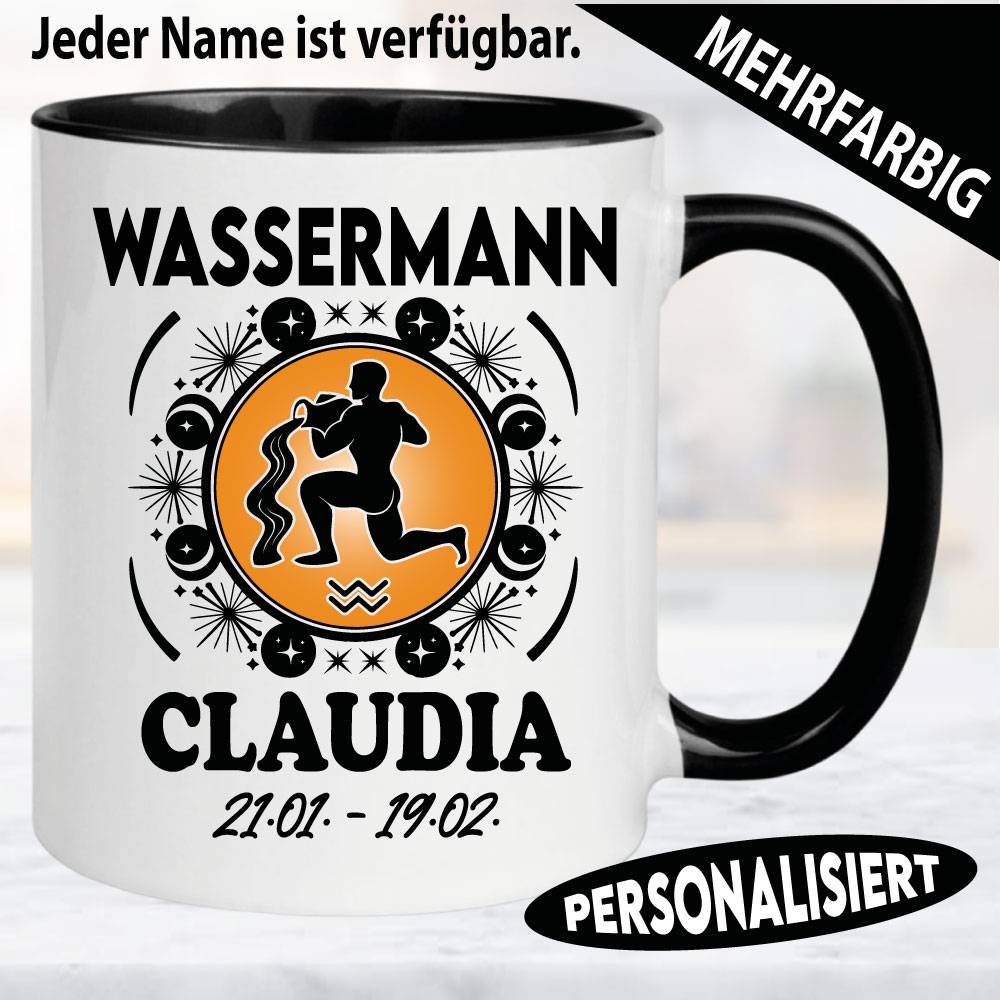Tasse-Astrologie-Sternzeichen-Wassermann-Personalisiert-Name-Geburtstag