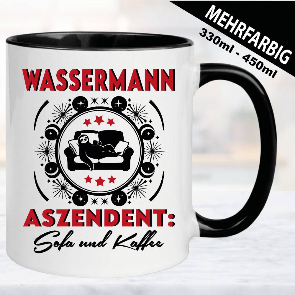 Tasse-Astrologie-Sternzeichen-Aszident-Wassermann-Couch-Faultier-Kaffee
