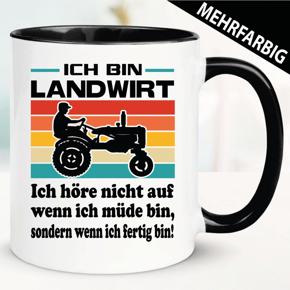 Der Landwirt. Tasse zu den Bauern Protesten.