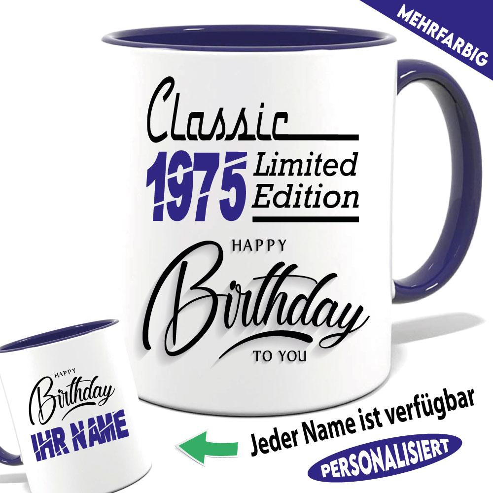 Tasse Geburtstag Dunkelblau Limited Edition 50