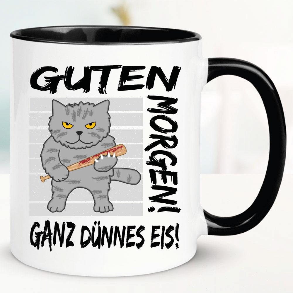 Tasse Guten Morgen, ganz dünnes Eis