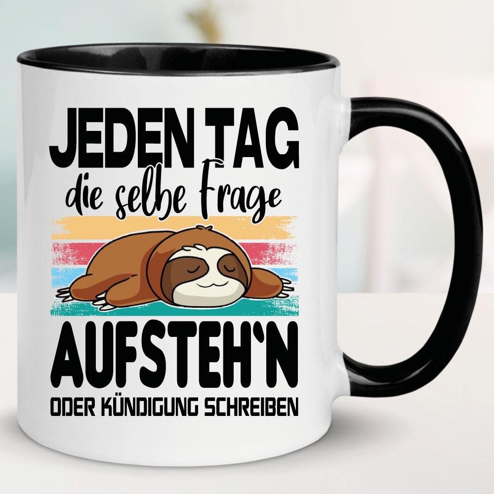 Lustige Sprüche Tasse für Büro und Arbeit: Kündigung schreiben