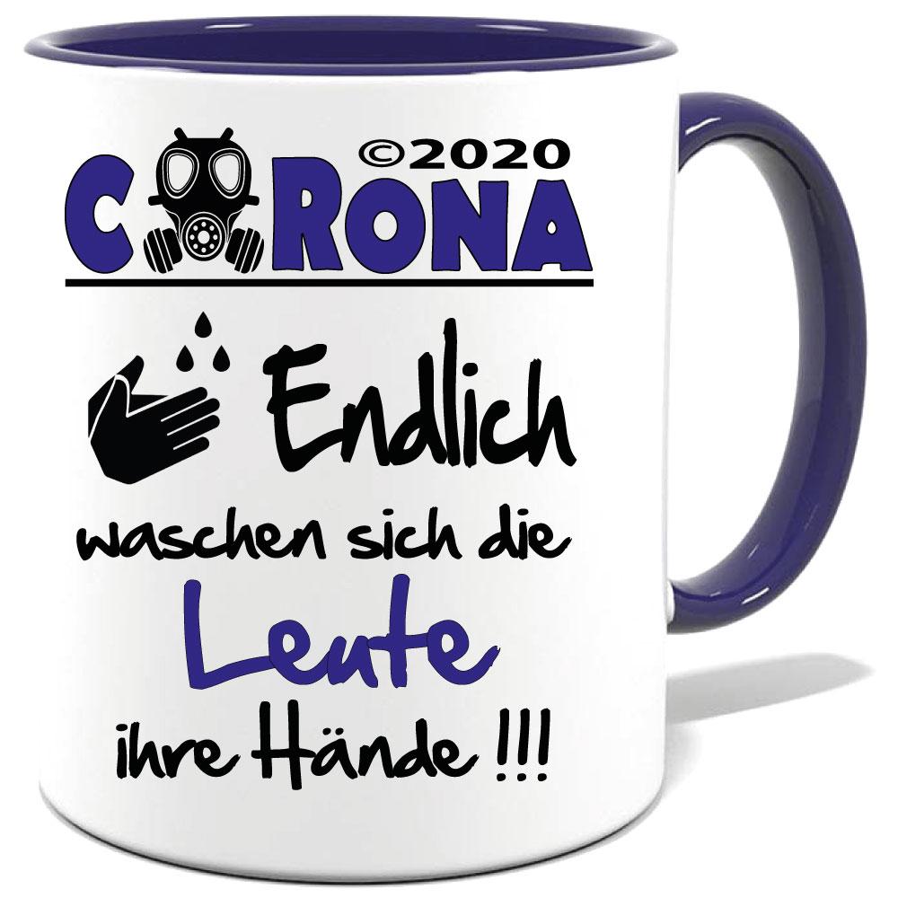 Corona Tasse in 8 Farben * Hände waschen