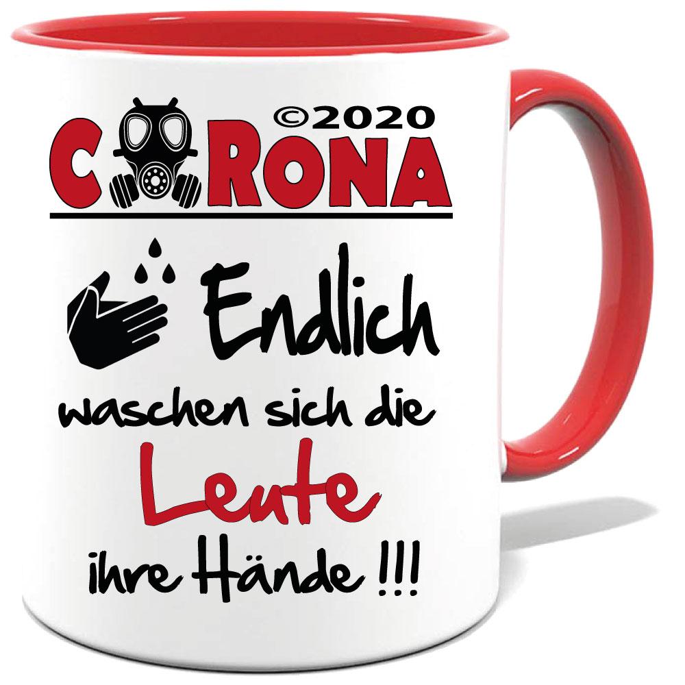 Corona Tasse in 8 Farben * Hände waschen