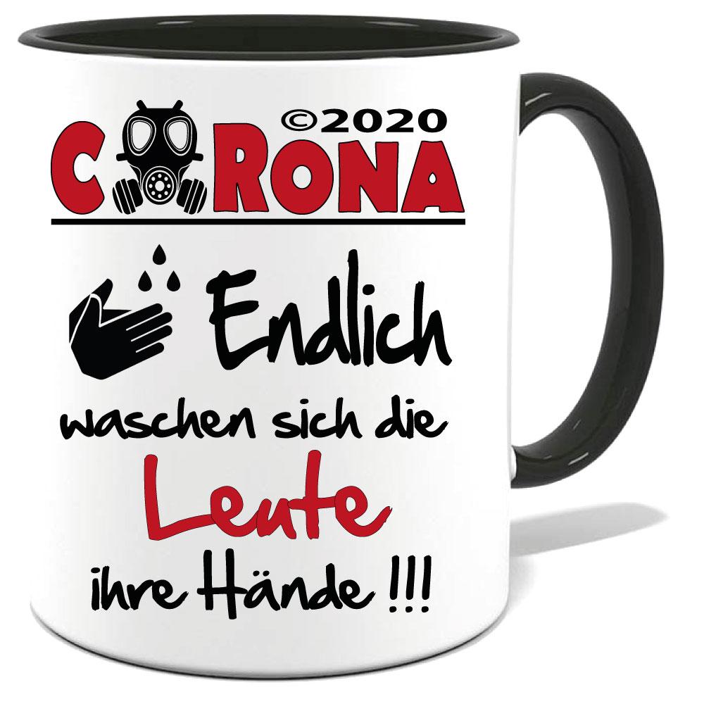 Corona Tasse in 8 Farben * Hände waschen