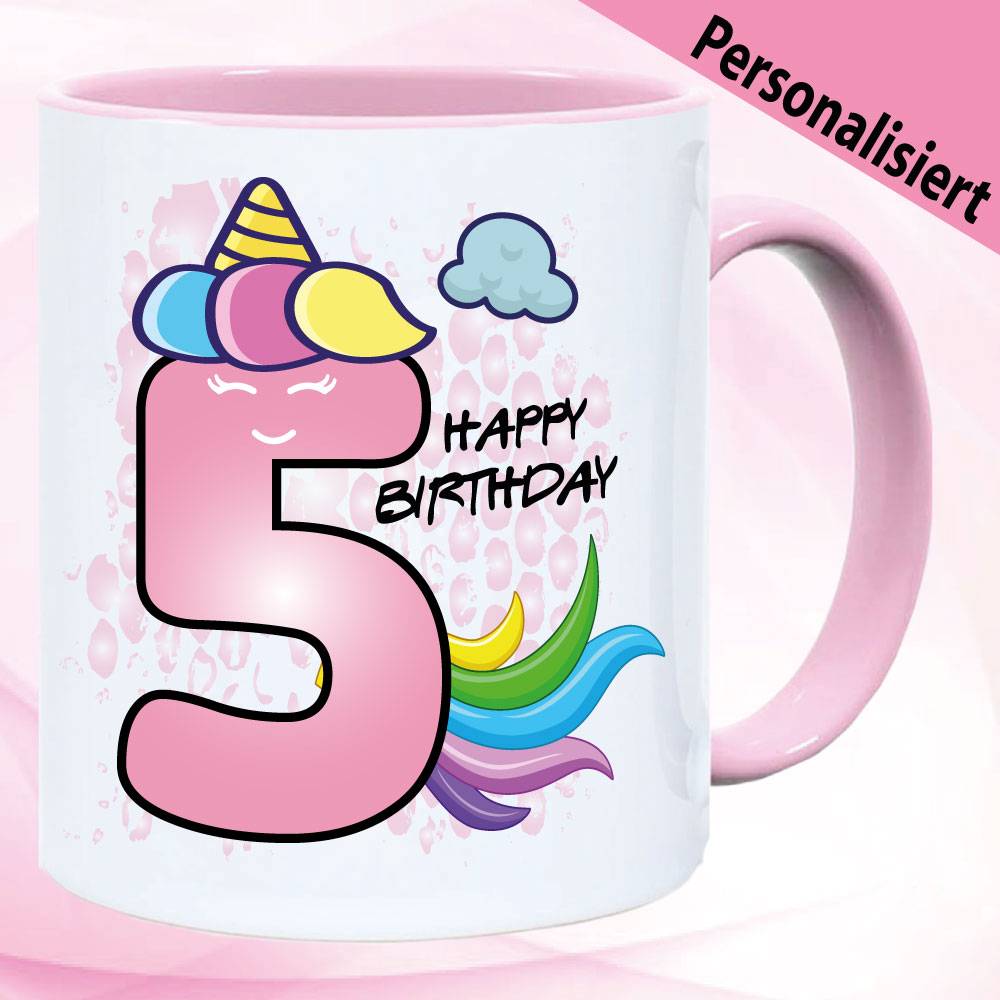 Einhorn Tasse Kinder Pink