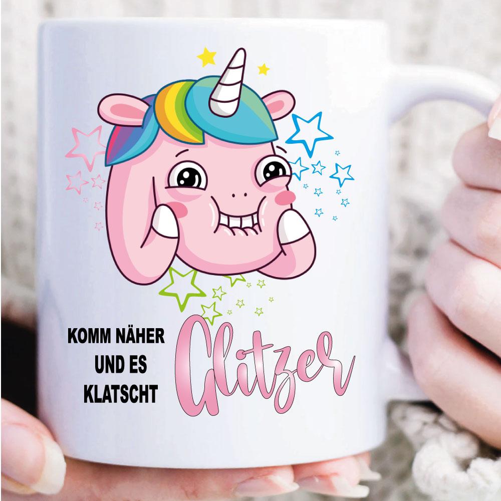 Einhorn Klatscht Glitzer