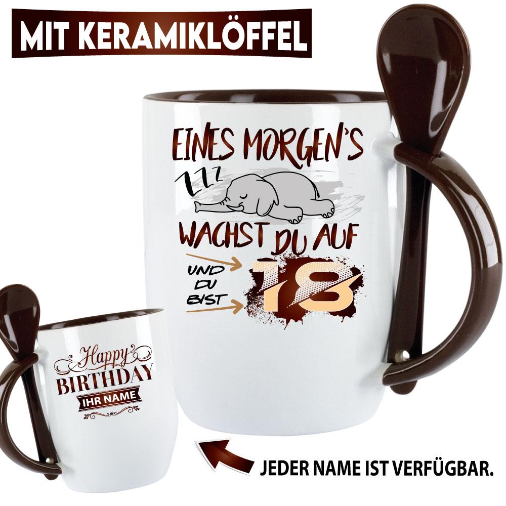 Becher_zum_Geburtstag_braun_18_Lustiger Elefant