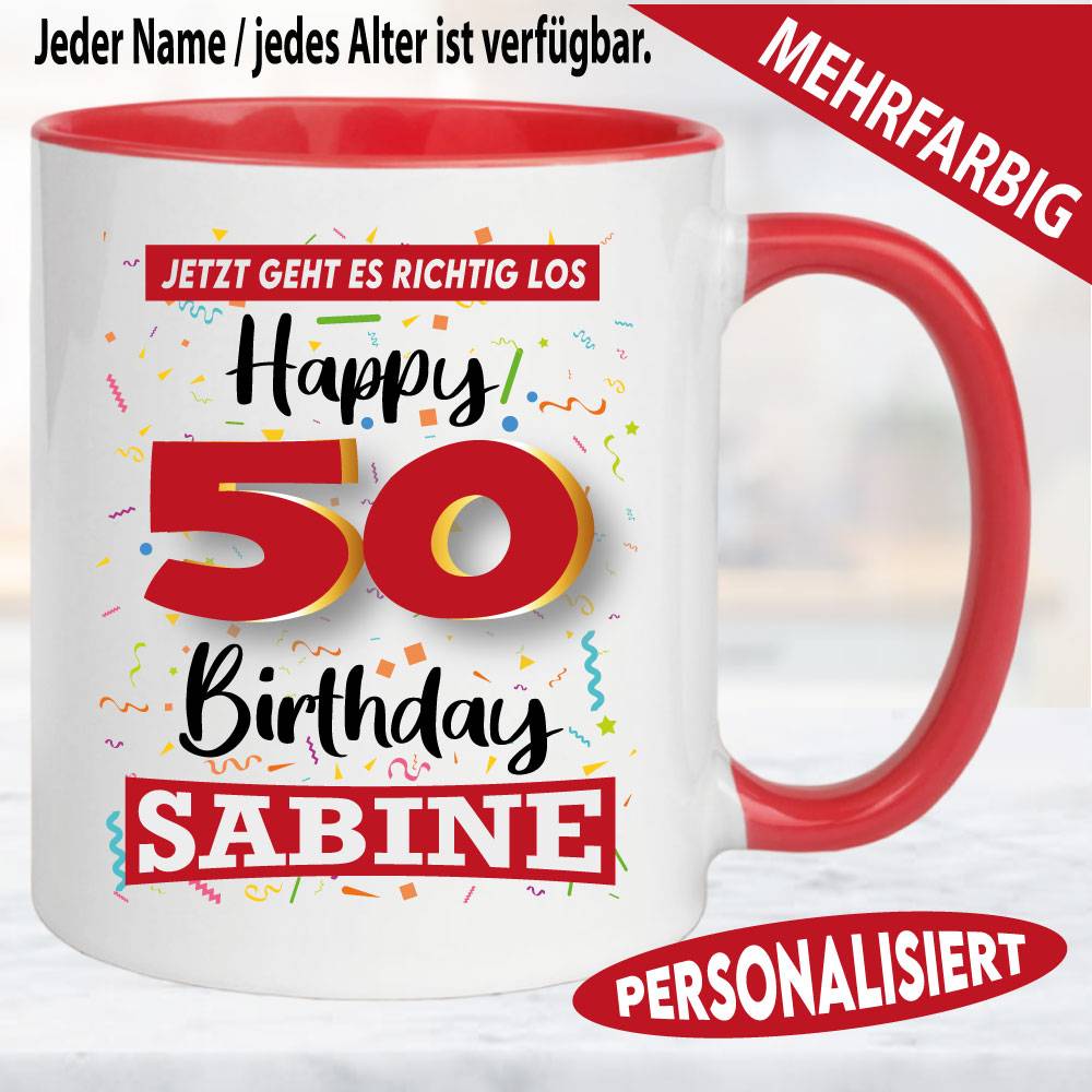 Tasse Geburtstag mit Name personalisiert
