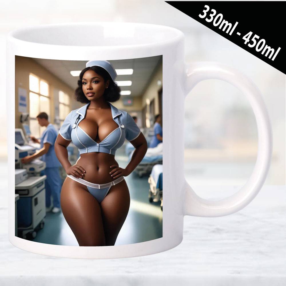 Erotische Tasse mit einzigartigen Frauenmotiv