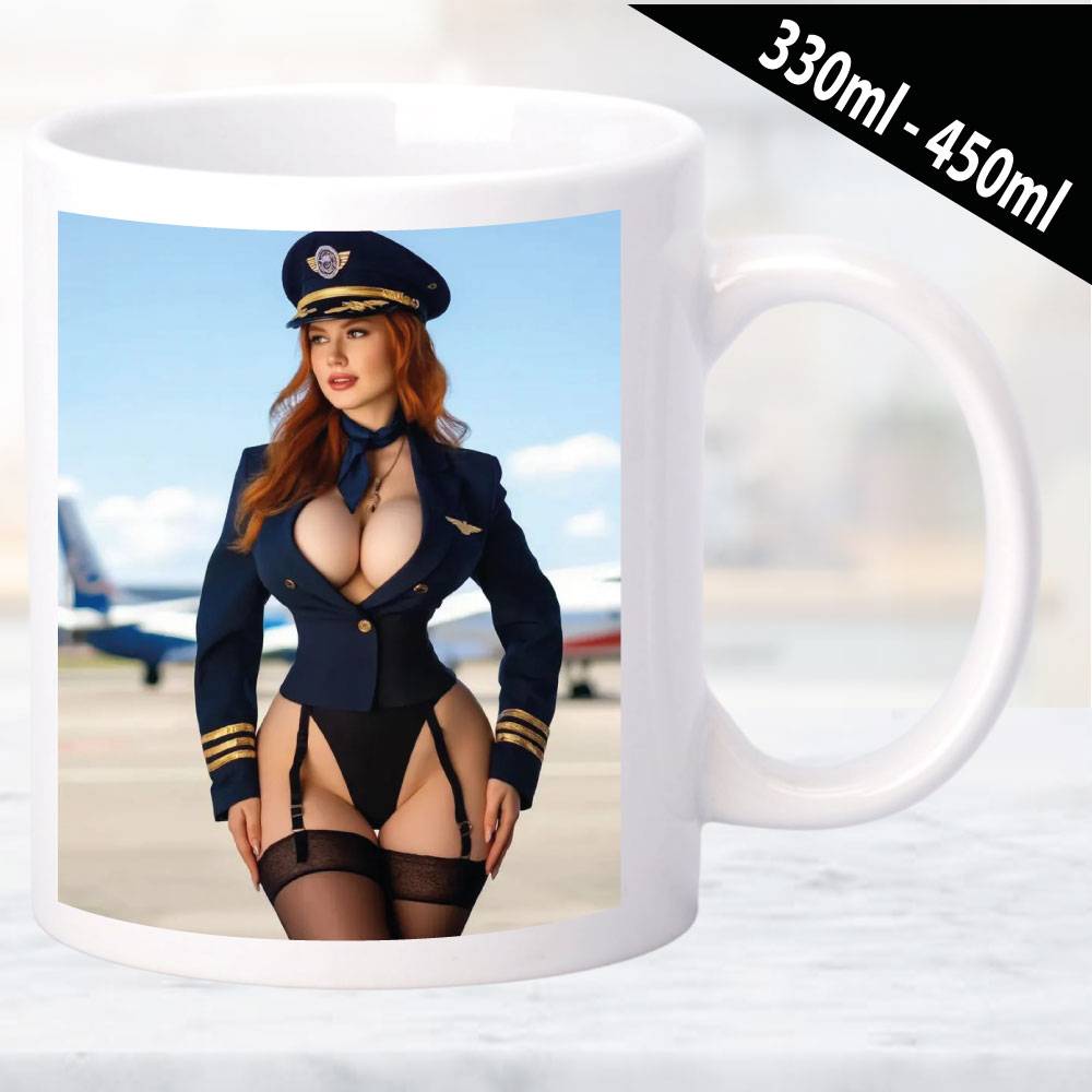 Erotische Tasse mit luxuriösen Frauenmotiv