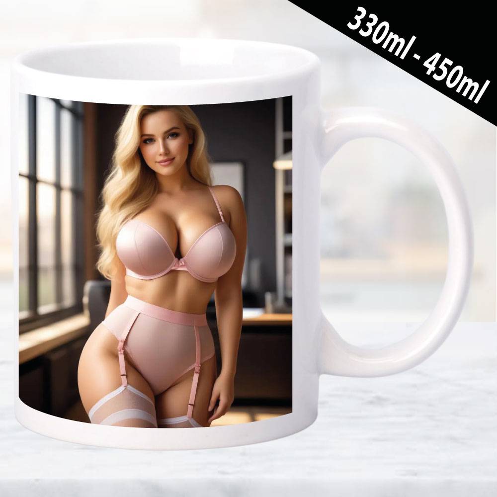 Erotische Tasse mit harmonischen Frauenmotiv