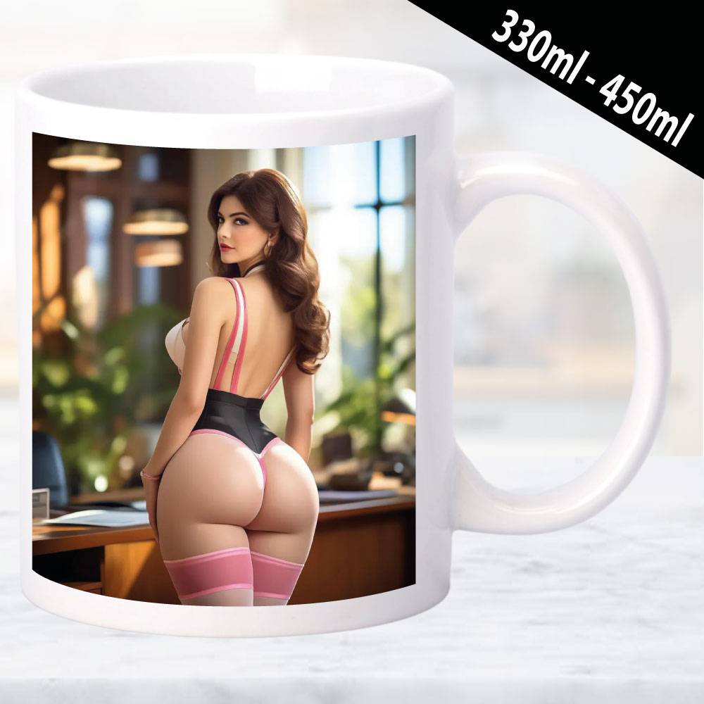 Erotische Tasse mit inspirierenden Frauenmotiv