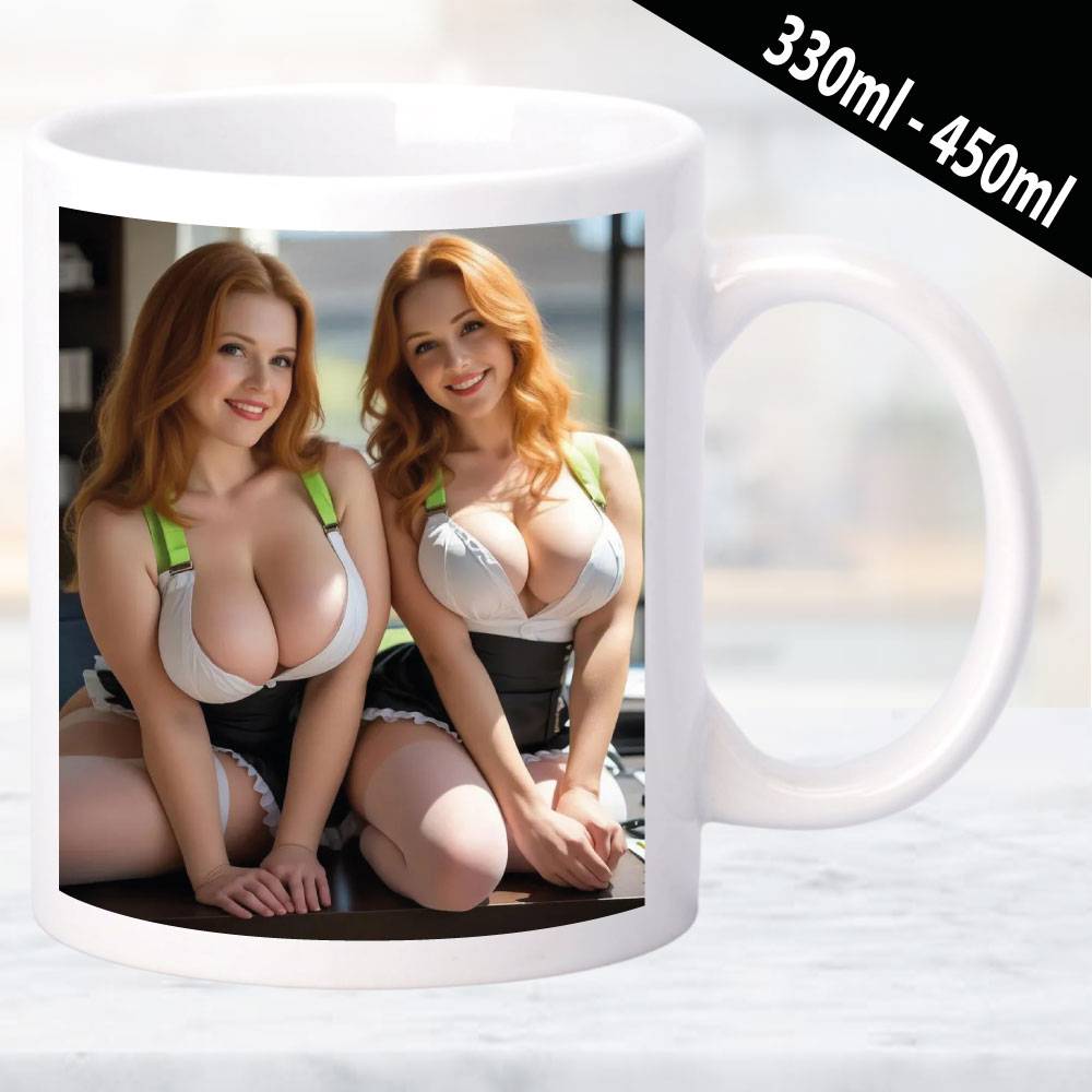 Erotische Tasse mit kreativem Design und Frauenmotiv