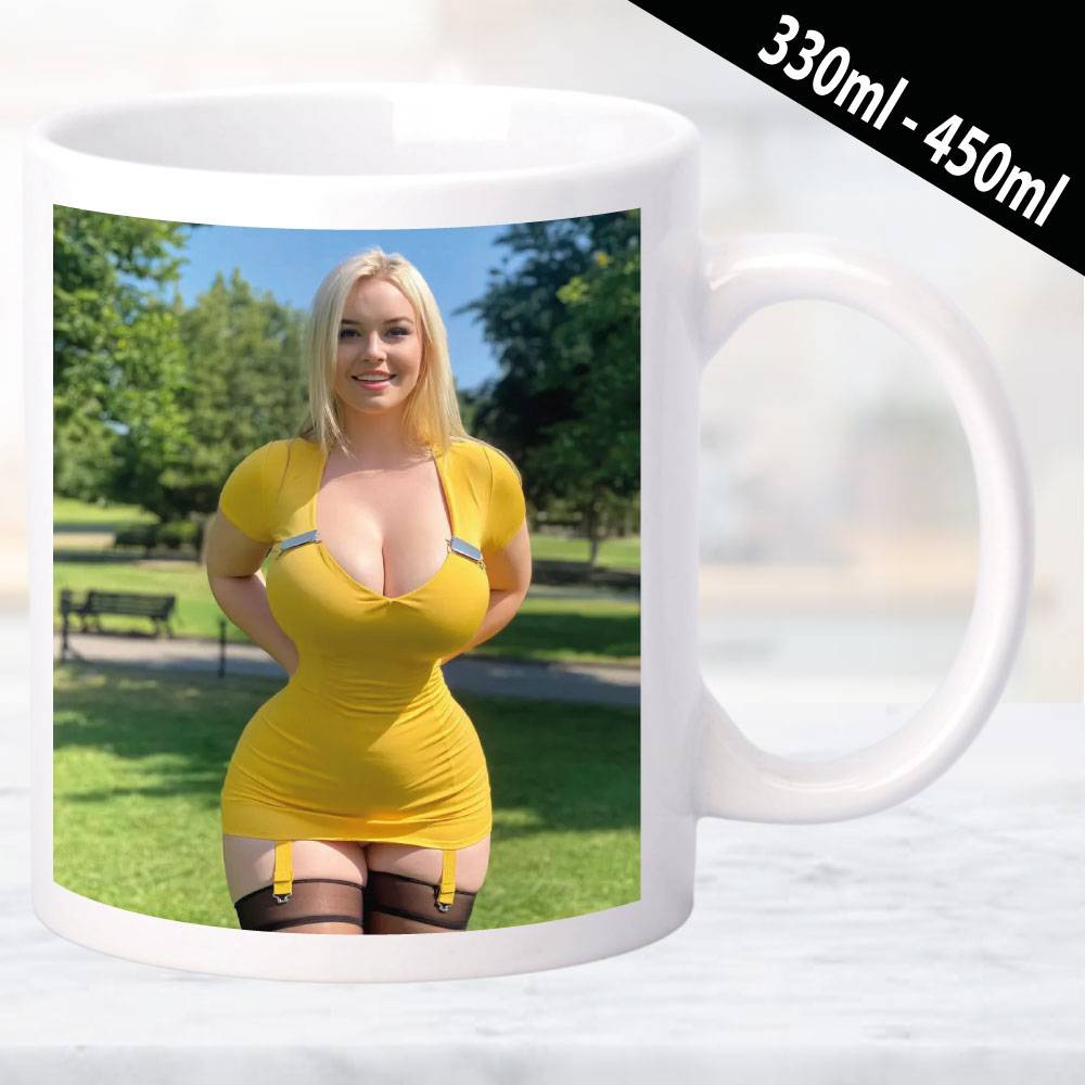 Erotische Tasse mit provokantem Design und Frauenmotiv