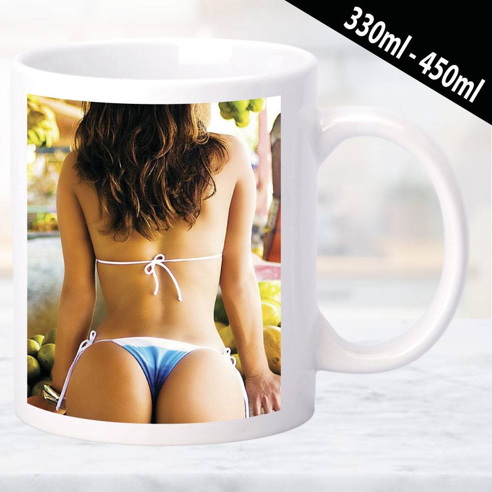 Erotische Tasse mit modern ästhetischem Design und Frauenmotiv